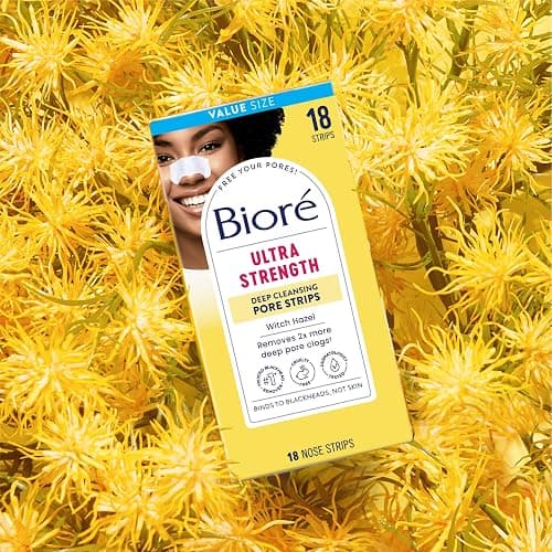 Bioré Witch Hazel Ultra Strength Blackhead Remover Pore Strips, Clears Pores up to 2x More than Original Pore Strips, features C-Bond Technology, Oil-Free, Non-Comedogenic Use, 18 Count thumbnail 11
