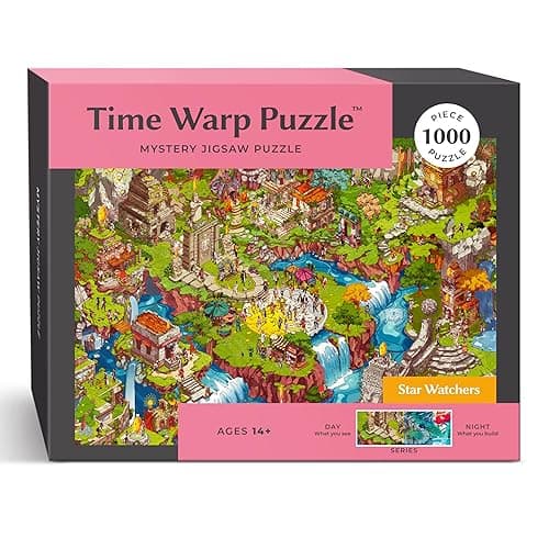 Time Warp Puzzle Mystery Jigsaw Puzzle 1000 Pieces for Adults Day Night Series - A Challenging, Difficult, Picture Changing Puzzle to Solve 26.625 x 19.25 in (Starwatchers) - Image 1
