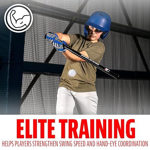 Franklin Sports MLB Baseball Training Bat + Balls - Thin Stick Training Equipment for Hitting Practice - Skinny Mini Bat + Ball Set for Contact Batting - 30" thumbnail 5