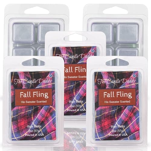The Candle Daddy Fall Fling - His Sweater Scented Wax Melt - 1 Pack - 2 Ounces - 6 Cubes thumbnail 4