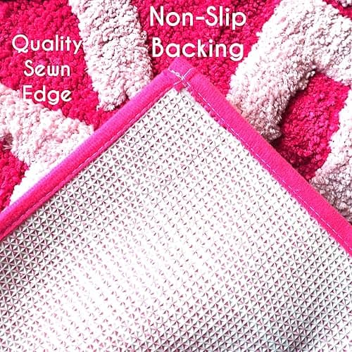 Evovee Get Naked Bath Mat Funny Cute Bathroom Rugs Get Naked Rug Shower Funny Bathroom Decor Fun Cute Bath Mat Non-Slip Washable College Hot Pink - Hot Pink thumbnail 5