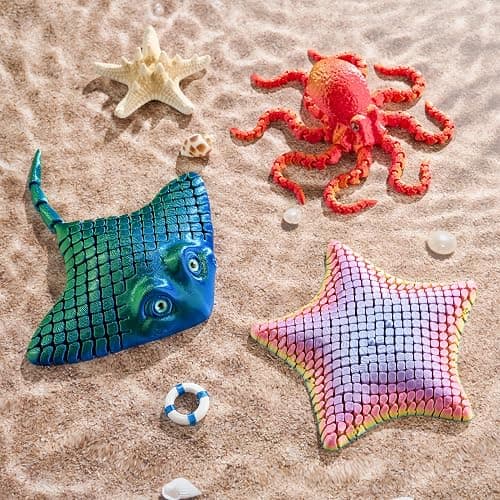 JOYIN 3 Pcs 3D Printed Fidget Toys, Articulated 3D Printed Octopus, Ray & Starfish, Flexible 3D Printed Sea Creatures for Stress Relief, Cool 3D Printed Stuff for Desk Decoration thumbnail 8