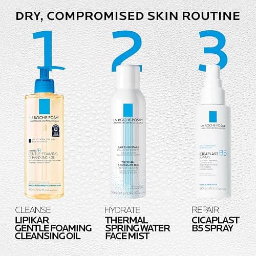 La Roche-Posay Cicaplast B5 Spray With Vitamin B5 Panthenol & Madecassoside, Hydrating Face Mist For Skin Barrier Repair, Soothing Touch-Free Face & Body Spray, Sensitive Skin & Dermatologist Tested thumbnail 9