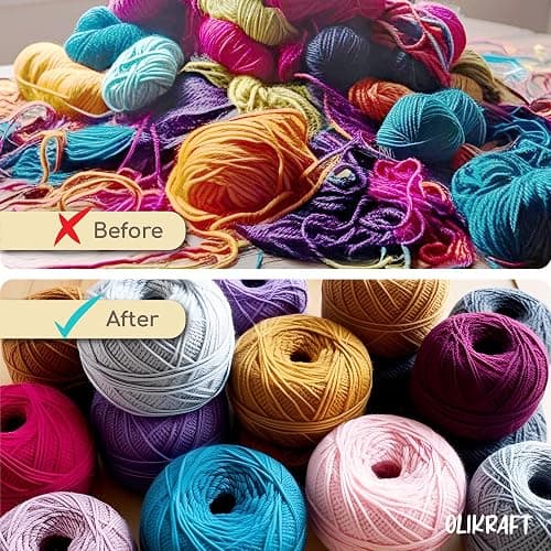 Olikraft Manual Yarn Winder | Yarn Ball Winder, Roller, Baller Crochet Spinner for Crocheting | Clamp for 1 3/4" Surfaces | Create Cakes up to 4oz thumbnail 3
