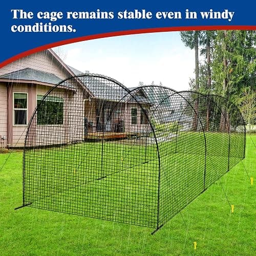 Portable Baseball Batting Cage Net with Sturdy Steel Frame, 20FT/ 30X12X8FT Batting Cages for Backyard Baseball Training Equipment with Carry Bag thumbnail 5