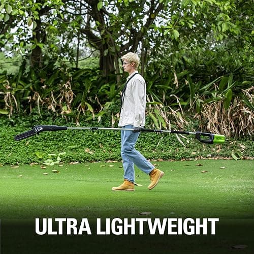 Greenworks 80V 10" Cordless Polesaw (Great For Pruning and Trimming Branches / 75+ Compatible Tools), Tool Only thumbnail 8