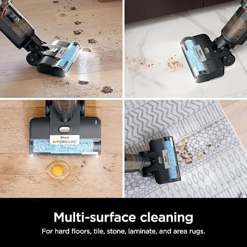 Shark HydroVac MessMaster Wet Dry Vacuum Cleaner, Cordless, 3-in-1 Vacuum Mop All in One & Self-Cleaning System, Lightweight, Powerful Suction, for Hard Floors & Area Rugs, Stone, WD261,Rose Gold thumbnail 8