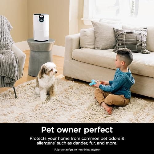 Shark Air Purifiers for Bedroom, Office, Dorm, Small Room, HEPA Air Filter, Odor Eliminator, Covers Up To 500 SQ FT, Air Filtration Removes Smoke, Dust, Allergens, Pet Dander, and Pollutants, HP102 - 500 sq. ft. thumbnail 5