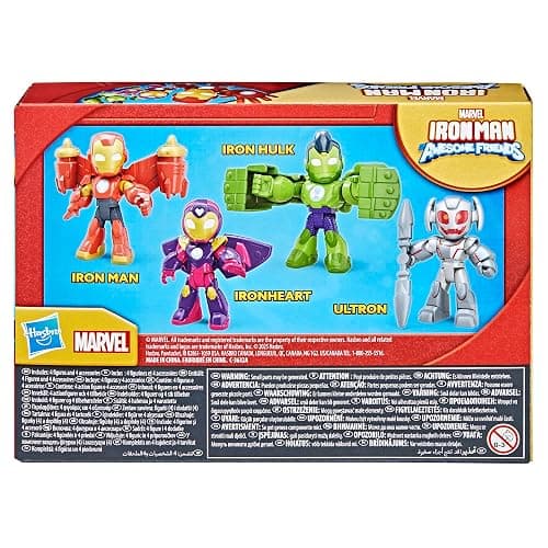 Iron Man and HIS Awesome Friends Marvel Iron Armor Figure Pack, 3-Inch Action Figures, Toy Playsets for Boys & Girls, Ages 3+ (Amazon Exclusive) thumbnail 4