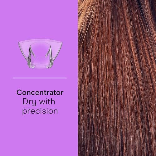 Conair Double Ceramic Hair Dryer with Diffuser | Blow Dryer with Ionic Conditioning | Includes Diffuser and Concentrator | Amazon Exclusive, White thumbnail 9
