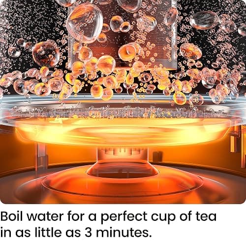 Chefman Electric Kettle with Tea Infuser, Compact 1L (4 Cups), 1500W, Removable Lid for Easy Cleaning, Boil-Dry Protection, Stainless Steel Filter, BPA Free, Auto Shut Off, Small Electric Tea Kettle thumbnail 4