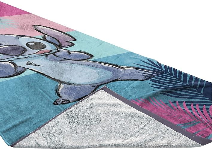 Jay Franco Disney Lilo and Stitch Kids Bath/Pool/Beach Towel - Super Soft & Absorbent Fade Resistant Cotton Towel, Measures 28 x 58 inches (Official Disney Product) thumbnail 3