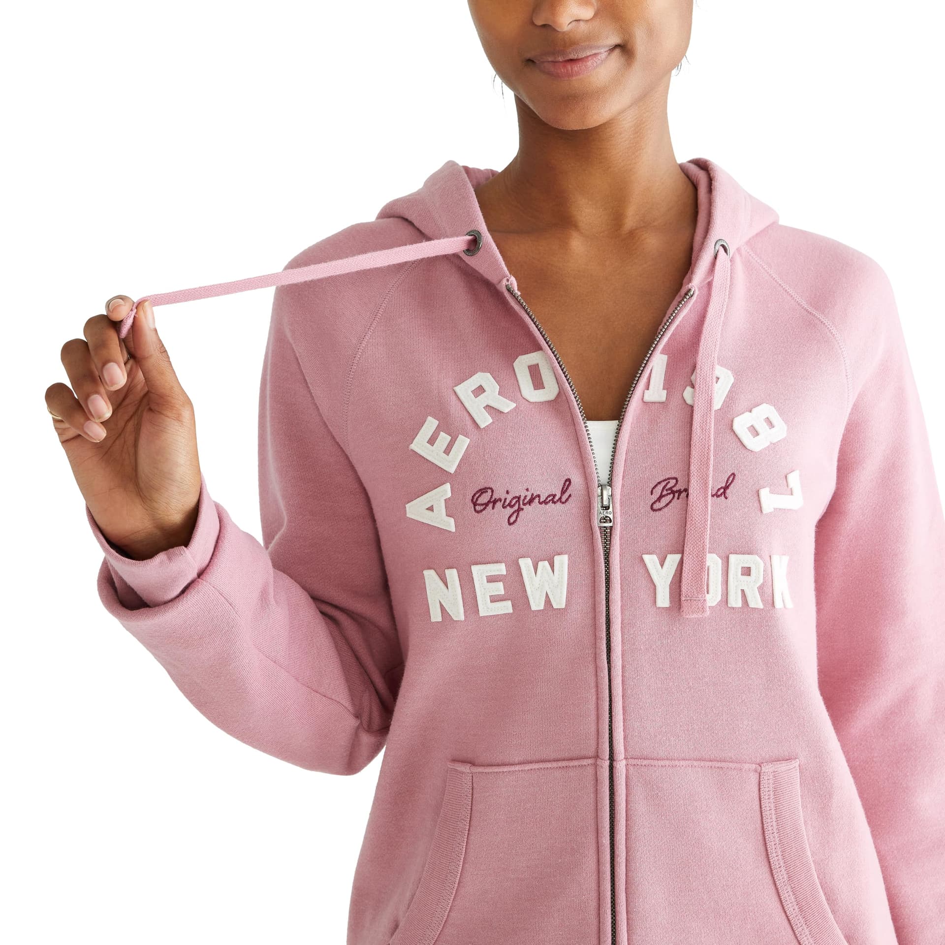 Aeropostale Logo Full Zip Hoodie- Arches- New York Sudadera con Capucha Mujer thumbnail 2
