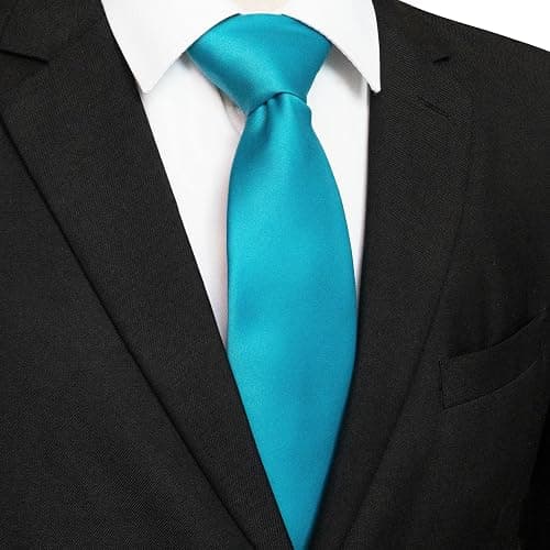 JEMYGINS Solid Color Tie Mens Necktie for Business and Wedding thumbnail 2