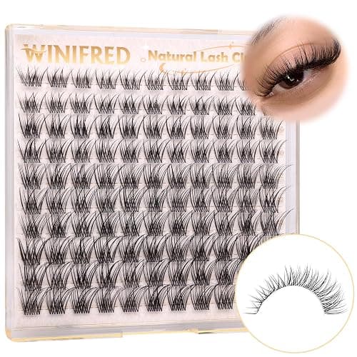 Natural Lash Clusters Clear Band Eyelash Clusters Wispy Lashes Clusters 8-14mm Cluster Eyelash Extensions C Curvature Individual Lashes DIY Lash Extension Natural Look by Winifred thumbnail 7