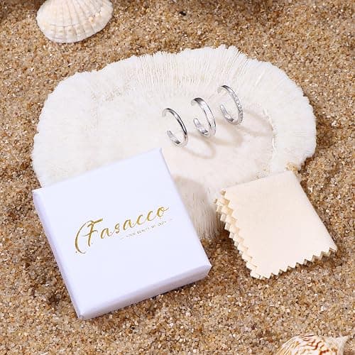 925 Sterling Silver Toe Rings for Women Non Tarnish Waterproof Toe Ring | Dainty Cute CZ Band Opal Adjustable Open Toe Rings Summer Beach Foot Jewelry thumbnail 5