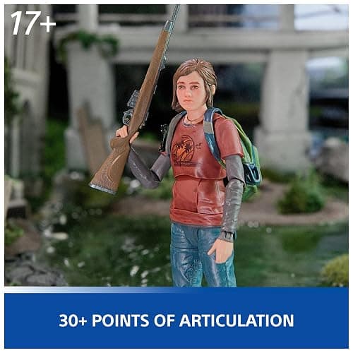 PlayStation The Last of US, 2-Pack 6” Joel & Ellie Action Figures with 19 Accessories, The Shapes Collection, for PS5 Fans & Collectors Ages 17+ thumbnail 2