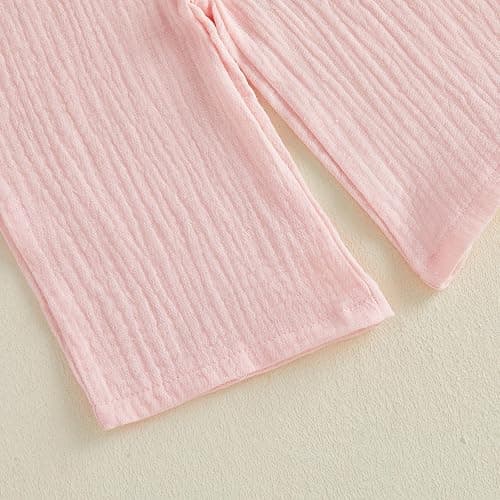 Socutebabe Toddler Baby Girl Summer Clothes Sleeveless Muslin Smocked Top Pants 6 9 12 18 Month 2 3 4 5 Year Cute Kids Outfit thumbnail 8