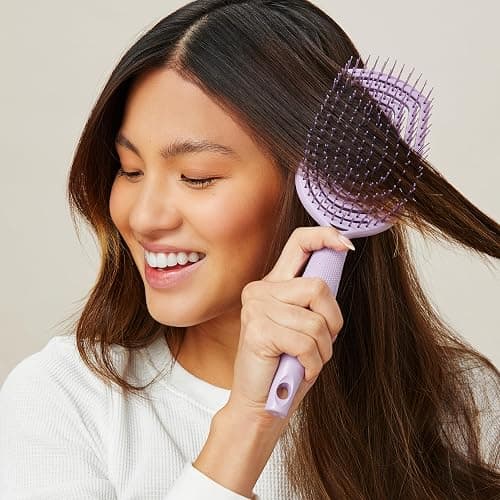 Conair Scalp Care Detangling hairbrush - Curly Hair Brush - Scalp Massager - hairbrushes for women & men - detangler for all lengths - can use wet or dry - Paddle thumbnail 5