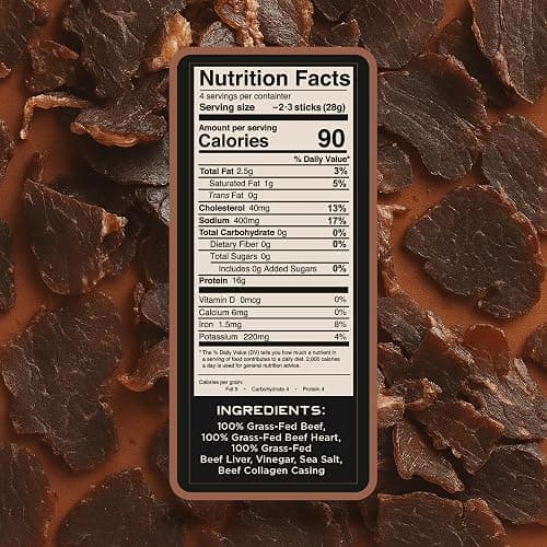 Lineage Provisions 100% Grass Fed Air-Dried Steak - Nutrient-Dense Carnivore Snacks - Tender Beef Jerky Bites - Keto-Friendly Steak Jerky - Zero Sugar, Zero Carbs - 64 grams of protein - 3-Pack thumbnail 2