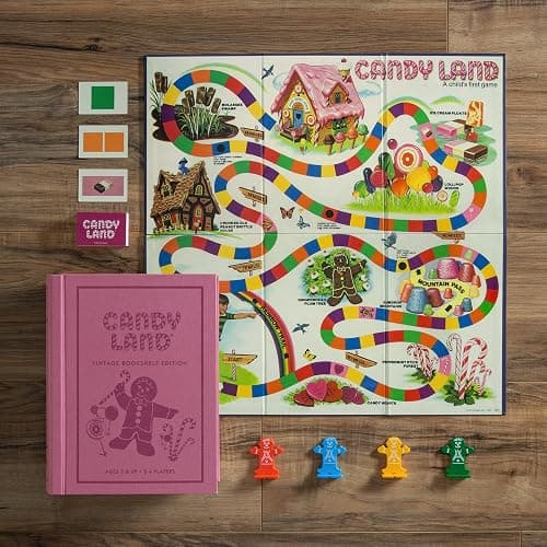 Candy Land Vintage Bookshelf Edition by WS Game Company, Classic Board Games for Kids with Linen-Wrapped Book Box, 1978 Retro Graphics & Slipcase, Ages 3+, Suitable for 2-4 Players thumbnail 3
