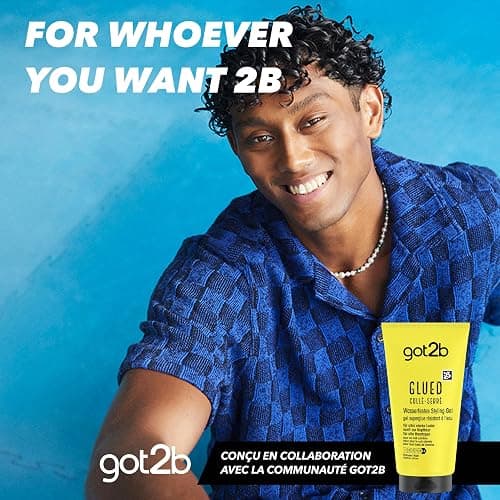Got2b, Colle Serre, Gel Coiffant Superglue Glued, Gel Waterproof Tenue Longue Duree, Resistant a L'Eau, Fixation Ultime, Formule Vegane, 72% d'ingredients d'origine naturelle, 150ml thumbnail 7