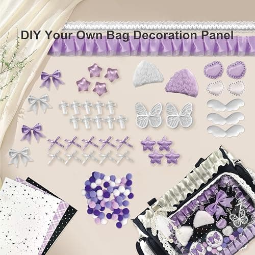 KJEYOB Ita Bag,DIY Clear Pin Display Bag with Insert and Accessories,Anime Kawaii Ita Crossbody Purse,Women Y2K Shoulder Bags thumbnail 5