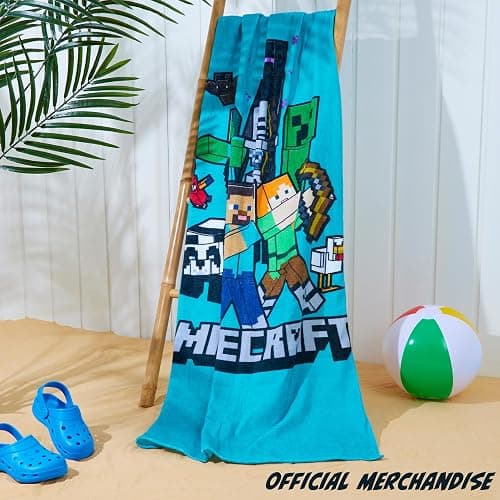 Minecraft Beach Towel Kids Teenagers Quick Dry Towel for Pool Beach Bath Swimming Trips Travel Essentials Vacation 55x27” thumbnail 6