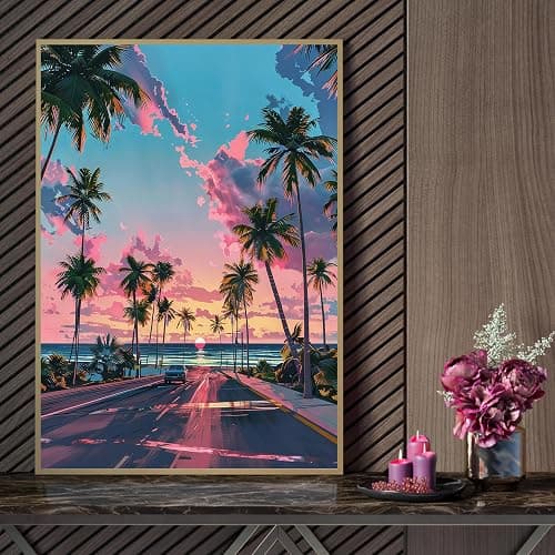 ILYUFO Diamond Art Kits for Adults Sunset Road DIY Diamond Painting | Crafts for Home Wall Decor, Ideal Gifts for Art Lovers 12×16inch thumbnail 6