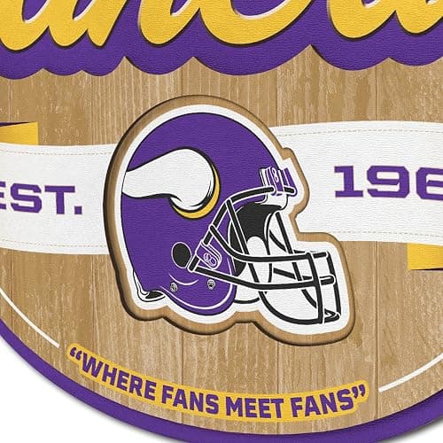 YouTheFan NFL Minnesota Vikings FanCave Wall Art | Ready-To-Hang, 3D Multi-Layered Construction, Floating Wall Mount Design, Great Fan Gift, Officially Licensed Artwork thumbnail 4