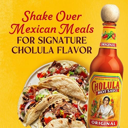 Cholula Hot Sauce, Original, Product of Mexico, Blend of Arbol & Piquin Peppers with Signature Spices for Eggs, Rice, Tacos, Huevos Rancheros & More, 12 fl oz thumbnail 7