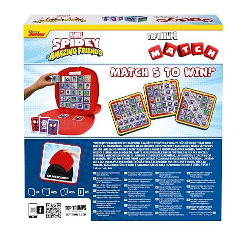 Top Trumps Spidey and Friends Match Board Game Play with your favourite characters including Dr Octopus, Spider-Gwen travel board game gift and toy for Boys and Girls Aged 4 plus thumbnail 4