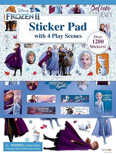 Disney Frozen 2 Sticker Pad with Play Scenes Including 1200 Stickers 46035 Bendon - Image 1