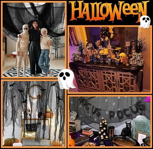 197" x 85" Halloween Creepy Cloth - Halloween Spooky Fabric Cloth - Scary Gauze Blood Creepy Cloth for Haunted House Halloween Party Yard Wall Doorway Outdoors Decoration thumbnail 7