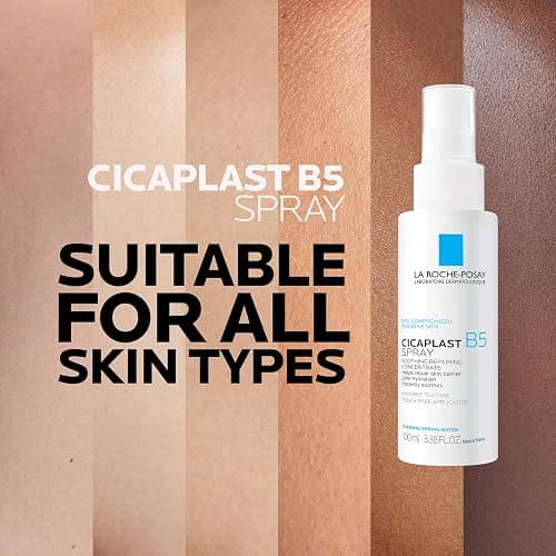 La Roche-Posay Cicaplast B5 Spray With Vitamin B5 Panthenol & Madecassoside, Hydrating Face Mist For Skin Barrier Repair, Soothing Touch-Free Face & Body Spray, Sensitive Skin & Dermatologist Tested thumbnail 6