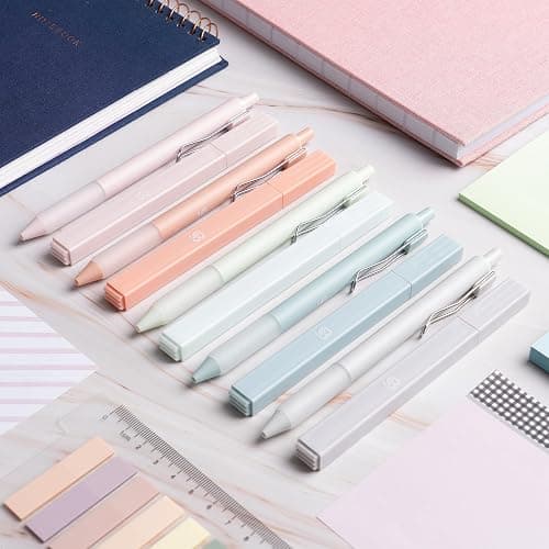 BLIEVE - Aesthetic Highlighters and Gel Pens With Soft Ink And Tip, Bible Highlighters and Pens No Bleed, Dry Fast Easy to Hold, for Bible Journaling Planner School Supplies (Pastel) thumbnail 4