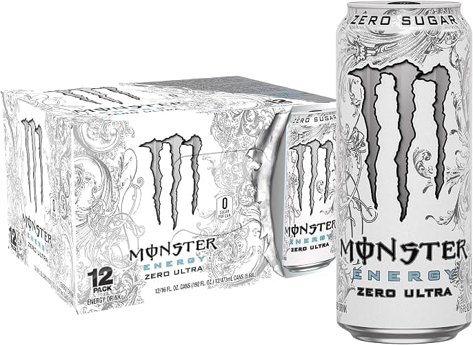Monster Energy Zero Ultra, Sugar Free Energy Drink, 16 Ounce (Pack of 12) - Image 1