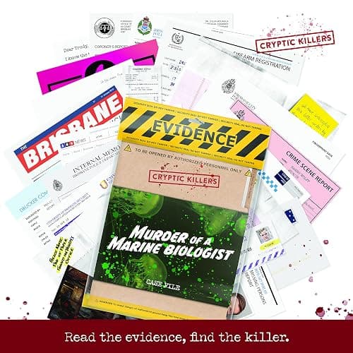 Cryptic Killers Unsolved Murder Mystery Game - Cold Case Files Investigation Detective Clues/Evidence - Solve The Crime - Individuals, Date Nights & Party Groups - Murder of a Marine Biologist thumbnail 6
