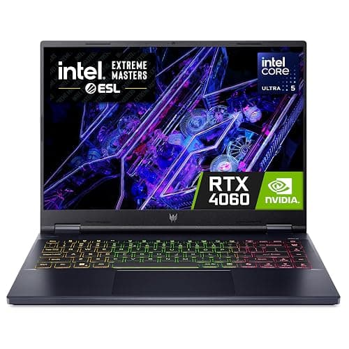 Acer Predator Helios Neo 14 PHN14-51 Gaming Laptop - Intel Core Ultra 5 125H, 16GB, 512GB SSD, NVIDIA GeForce RTX 4060 8G, 14.5" WQXGA IPS 120Hz, Windows 11, Black - U5 125H - 16 GB - 512 GB - RTX 4060 - 14.5-inch WQXGA 120Hz IPS - Image 1
