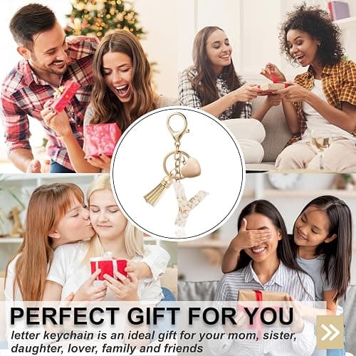 ANHBKAR Initial Letter Keychain, Butterfly Keychain Cute Resin, Initial Keychain Backpack Charms, Key chain for Women, Girls thumbnail 6