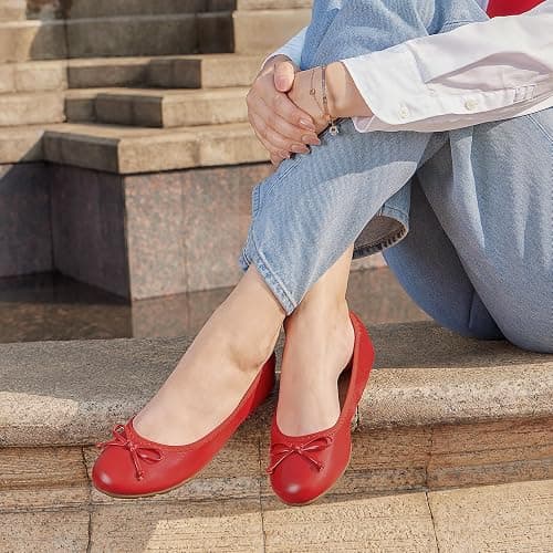 DREAM PAIRS Women's Foldable Bowknot Ballet Flats | Light Weight, Slip-On Dress Shoes, Round Toe, Offer all-day comfort for long walking, standing, dancing thumbnail 3