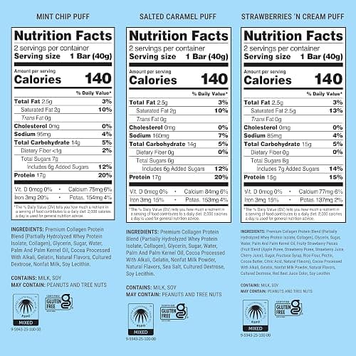 Built Bar, Puff Protein Bars, Variety Pack, Collagen, On-the-go Snacks, Breakfast Bar, Mixed Sampler, 12 Pack thumbnail 3