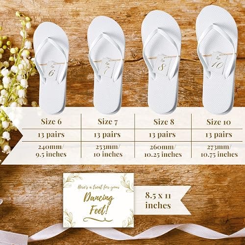 Orca Bulk Flip Flops For Wedding Guests | 52 Pack Wholesale Wedding Sandals thumbnail 6
