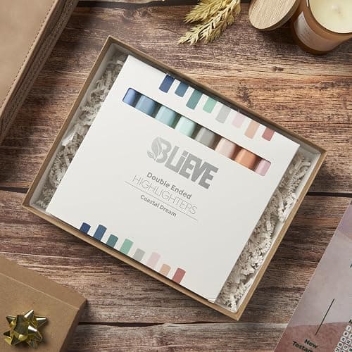 BLIEVE- Aesthetic Bible Highlighters No Bleed Through Assorted Colors, Cute Highlighter Dual Tip For Journaling Supplies And School Accessories, Bible Highlighters And Pens No Bleed (COASTAL DREAM) thumbnail 7
