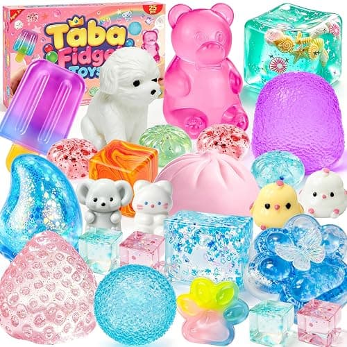 25pcs Squishy Kit, Cute Squeeze Toys Box Set,Gumdrop,Bear,Popsicle Multi Shapes Squishy Fun Box,Stress Balls for Adult, Classroom Prizes, Party Favors & Goodie Bags Stuffers for Ages 4-8 8-12 - Image 1