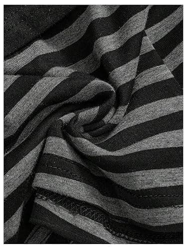 MakeMeChic Women's Punk Grunge Striped Shorts Tie Side Drawstring Low Waist Foldover Mini Shorts thumbnail 4
