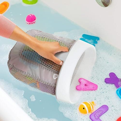 Munchkin® Super Scoop™ Hanging Bath Toy Storage with Quick Drying Mesh, Grey thumbnail 2