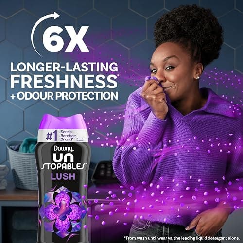 Downy Unstopables In Wash Scent Booster Beads, Lush Scent, 24 oz, Laundry Beads for Odor Protection, Downy Scent Booster Beads, Laundry Scent Boosters thumbnail 2