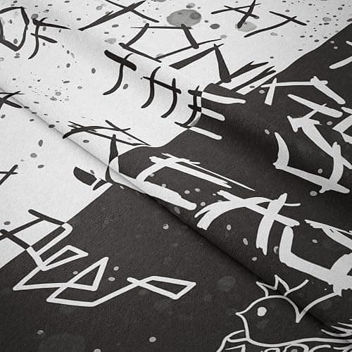 LWZAYS Rapper Wall Tapestry Lil Peep Tapestries Juice Wrld Black and White Star Tapestry for Bedroom Dorm Hip Hop Home Decorations Wall Hanging 60'' X 50'' thumbnail 7