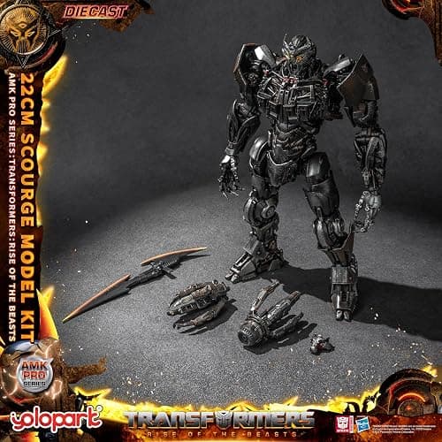 YOLOPARK Transformers AMK PRO Scourge Action Figure, 8.66 Inch Rise of The Beasts Transformers Toy with Magnetic Control LED,Highly Articulated Collectible Model Kit for Ages 15 and Up,No Converting thumbnail 2